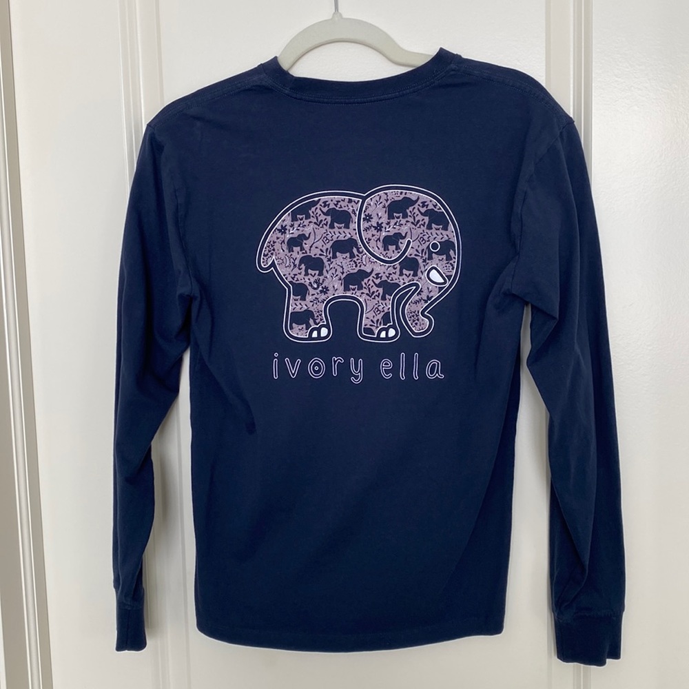 Ivory Ella long sleeved tee Navy blue S
